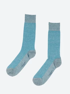 Discount Marcoliani - Piqué Sock in Turquoise Socks