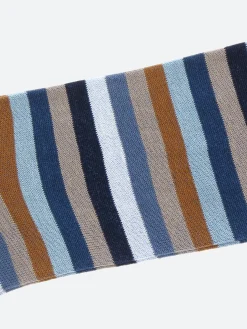 Hot Marcoliani - Rainbow Stripe Sock in Navy and Brown Socks