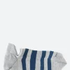 Outlet Marcoliani - Sneaker Gondola Stripe Socks in Silver Grey Socks