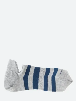 Outlet Marcoliani - Sneaker Gondola Stripe Socks in Silver Grey Socks