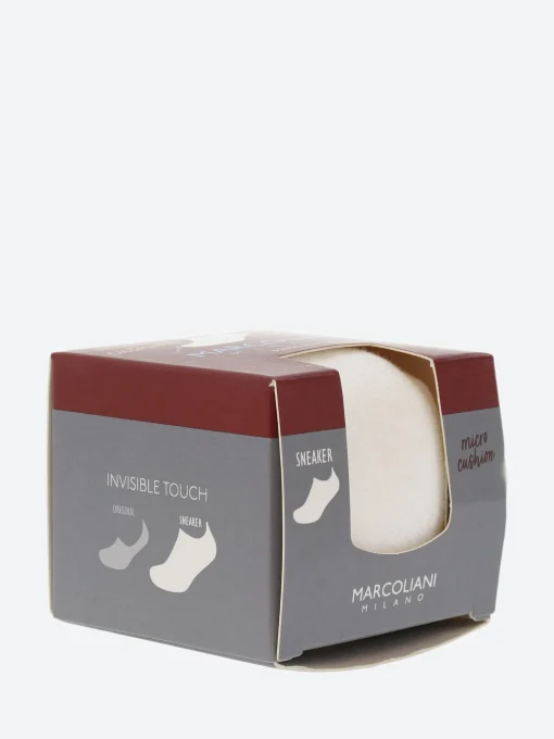 Online Marcoliani - Sneaker Microcushion in White Socks