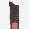 Clearance Marcoliani - St. Tropez Polka Dot Sock in Coffee Socks
