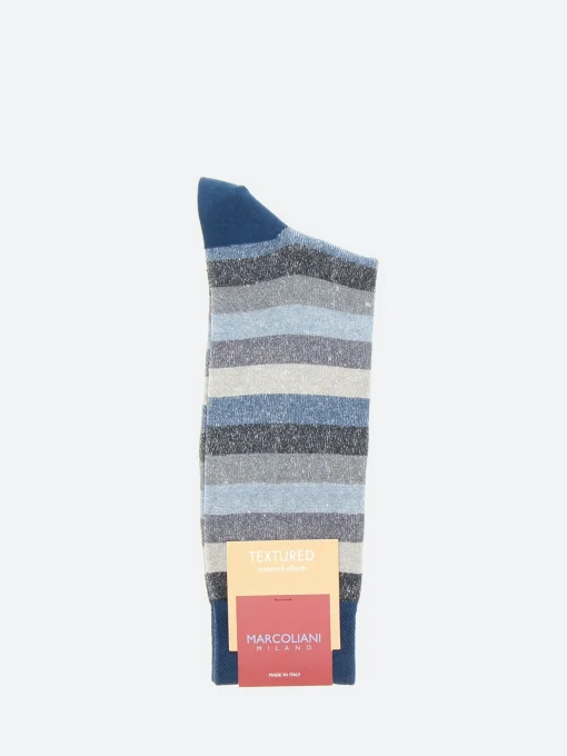 Sale Marcoliani - Tonal Stripe Sock in Blue Mix Socks