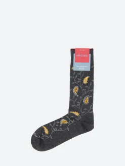Hot - Fatehpur Paisley Crew Sock in Charcoal Socks