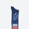 Best - Koi Fish Crew Sock in Indigo Blue Socks