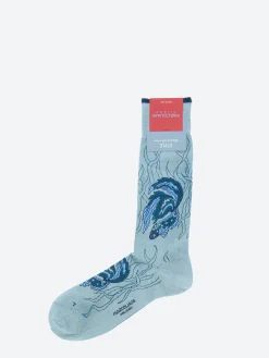 Fashion - Koi Fish Crew Sock in Spa Green Socks
