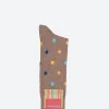 Best - Multicolour Dots Socks in Glaces Brown Socks