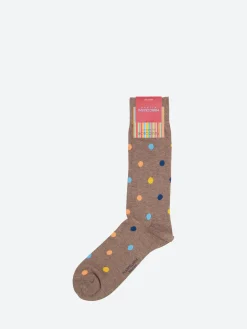 Best - Multicolour Dots Socks in Glaces Brown Socks