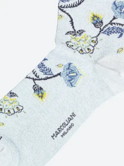 Clearance - Mumbai Flower Sock in Ice Grey Socks