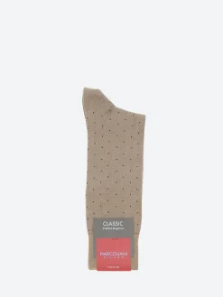 Online - Pin Dot Socks in Taupe Socks