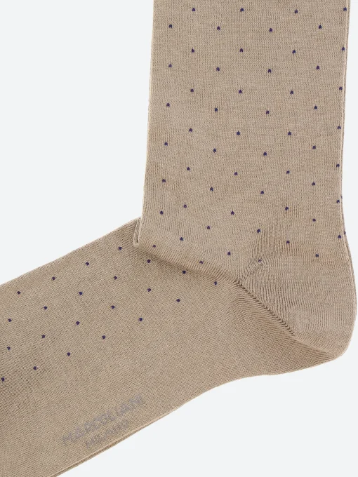 Online - Pin Dot Socks in Taupe Socks