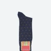 Discount - St. Tropez Polka Dot Socks in Dark Blue/Denim Socks