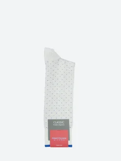 Sale - Varese Pindot Mid Calf Sock in Beige Socks