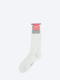 Sale - Varese Pindot Mid Calf Sock in Beige Socks