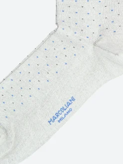 Sale - Varese Pindot Mid Calf Sock in Beige Socks