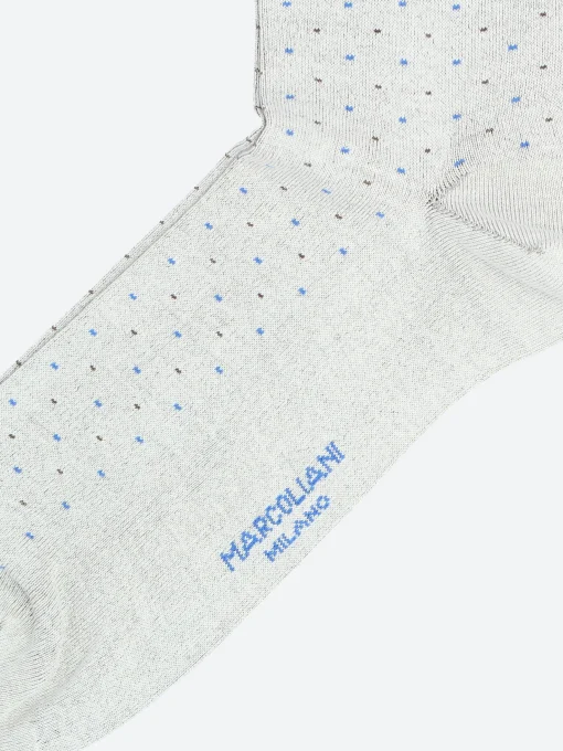Sale - Varese Pindot Mid Calf Sock in Beige Socks