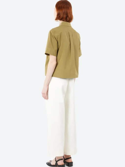 Best - Cuff Small Shirt in Warm Olive Women Tops & Blouses | Button-Ups
