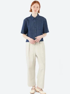 Best - MHL Cropped Uniform Shirt in Women Tops & Blouses | Button-Ups