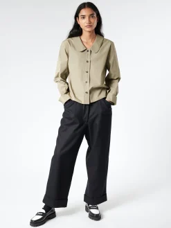 Hot - Relaxed Crop Flannel Pant in Women Pants