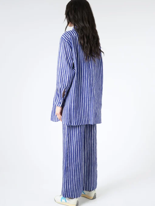 Clearance - Akviferi Piccolo Shirt in Blue and Off White Women Tops & Blouses | Button-Ups