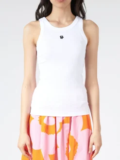 New - Kedol Unikko Placement Tank in White/Black Women Tops & Blouses