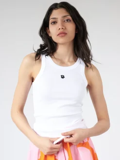 New - Kedol Unikko Placement Tank in White/Black Women Tops & Blouses