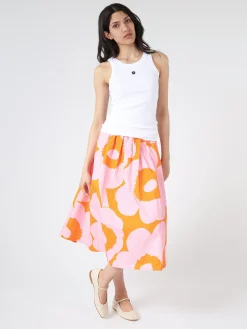 New - Kedol Unikko Placement Tank in White/Black Women Tops & Blouses