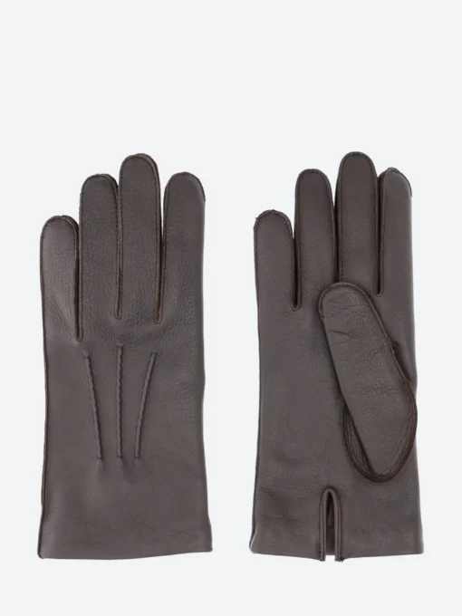 Fashion - 1018 Deerskin Short Gloves in Brown Gloves