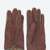 Outlet - 4286 Shearing Short Gloves in Brown Women Gloves | Belts