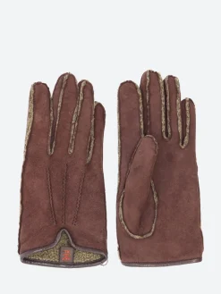 Outlet - 4286 Shearing Short Gloves in Brown Women Gloves | Belts