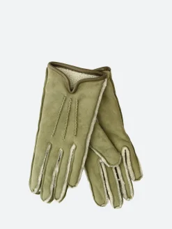Hot - 4286 Shearling Short Gloves in Green Women Gloves | Belts
