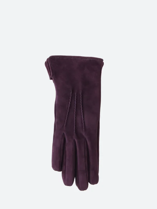 Sale - 4220 Suede Glove Cashmere Lined in Dark Purple Women Gloves | Belts