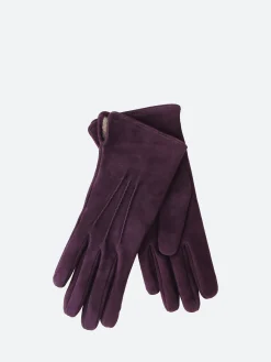Sale - 4220 Suede Glove Cashmere Lined in Dark Purple Women Gloves | Belts