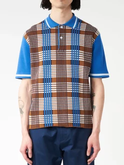 New - Checked Cotton Polo Shirt in Polos