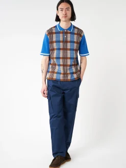 New - Checked Cotton Polo Shirt in Polos