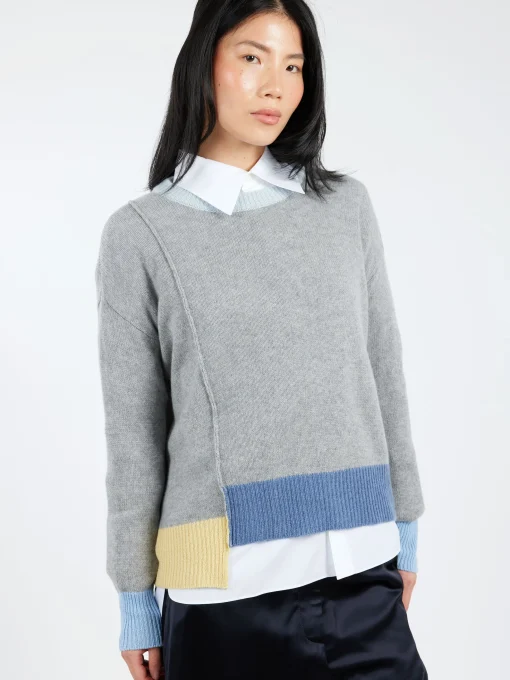 Discount - Colour-Block Cashmere Sweater in Women Tops & Blouses | Knitwear