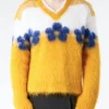 Best - Mohair Jumper with Flowers in Light Orange Knitwear