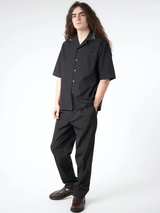 Fashion - Organic Poplin Cotton Bowling Shirt in Button-Ups