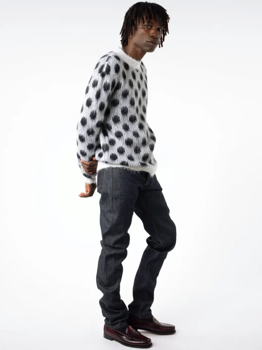 New - Roundneck Sweater in Lily White (Multi) Knitwear