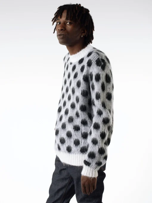 New - Roundneck Sweater in Lily White (Multi) Knitwear