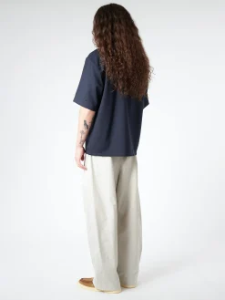 Sale - Tropical Wool Bowling Shirt in Blue and Black Button-Ups