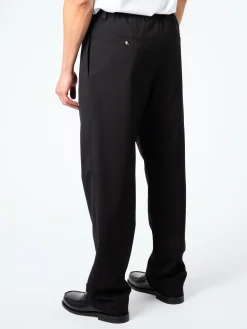 Sale - Tropical Wool Trousers in Black Pants