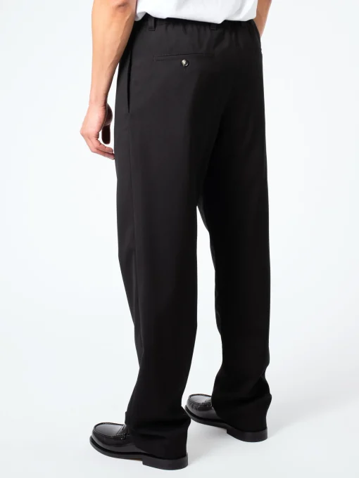 Sale - Tropical Wool Trousers in Black Pants