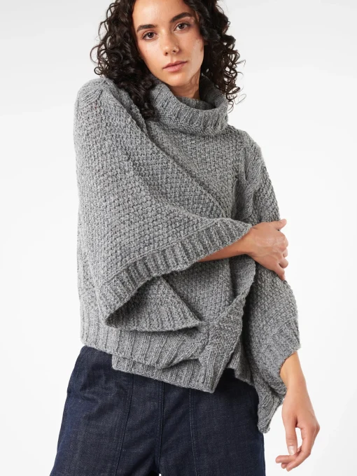 Best - Turtleneck Poncho in Women Tops & Blouses | Knitwear