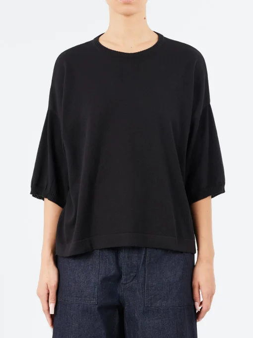 Fashion - YPK035 Half Sleeve Crewneck in Women Tops & Blouses | Knitwear