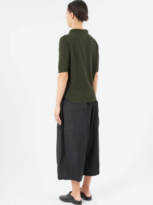 Online - YPK002 Polo in Moss Green Women Tops & Blouses | Knitwear