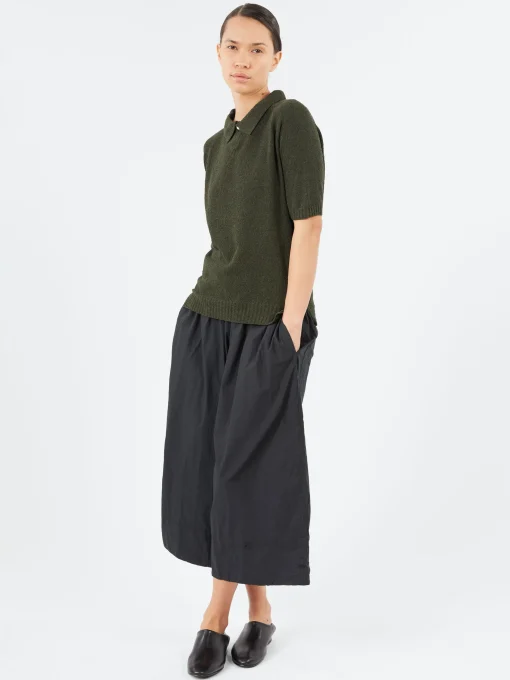 Online - YPK002 Polo in Moss Green Women Tops & Blouses | Knitwear