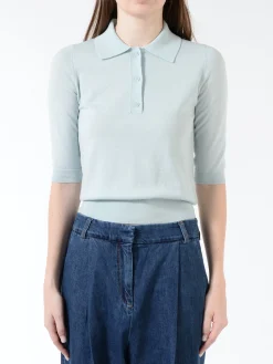 Best Merino Polo Shirt Women Tops & Blouses | Knitwear