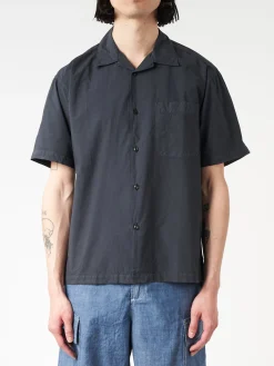 Clearance - Bowling Shirt in Charcoal Button-Ups