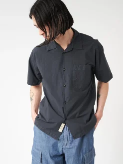 Clearance - Bowling Shirt in Charcoal Button-Ups